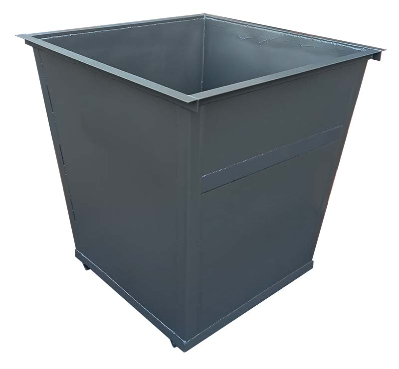 Контейнер для ТПВ 750 л, АТМ ЮНІОН, метал 2мм, зміцнений смугою, сірий